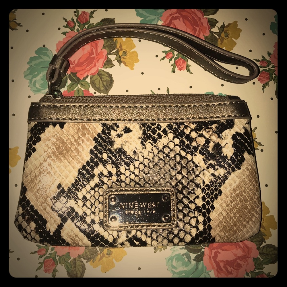 Nine West Snake Skin Wristlet